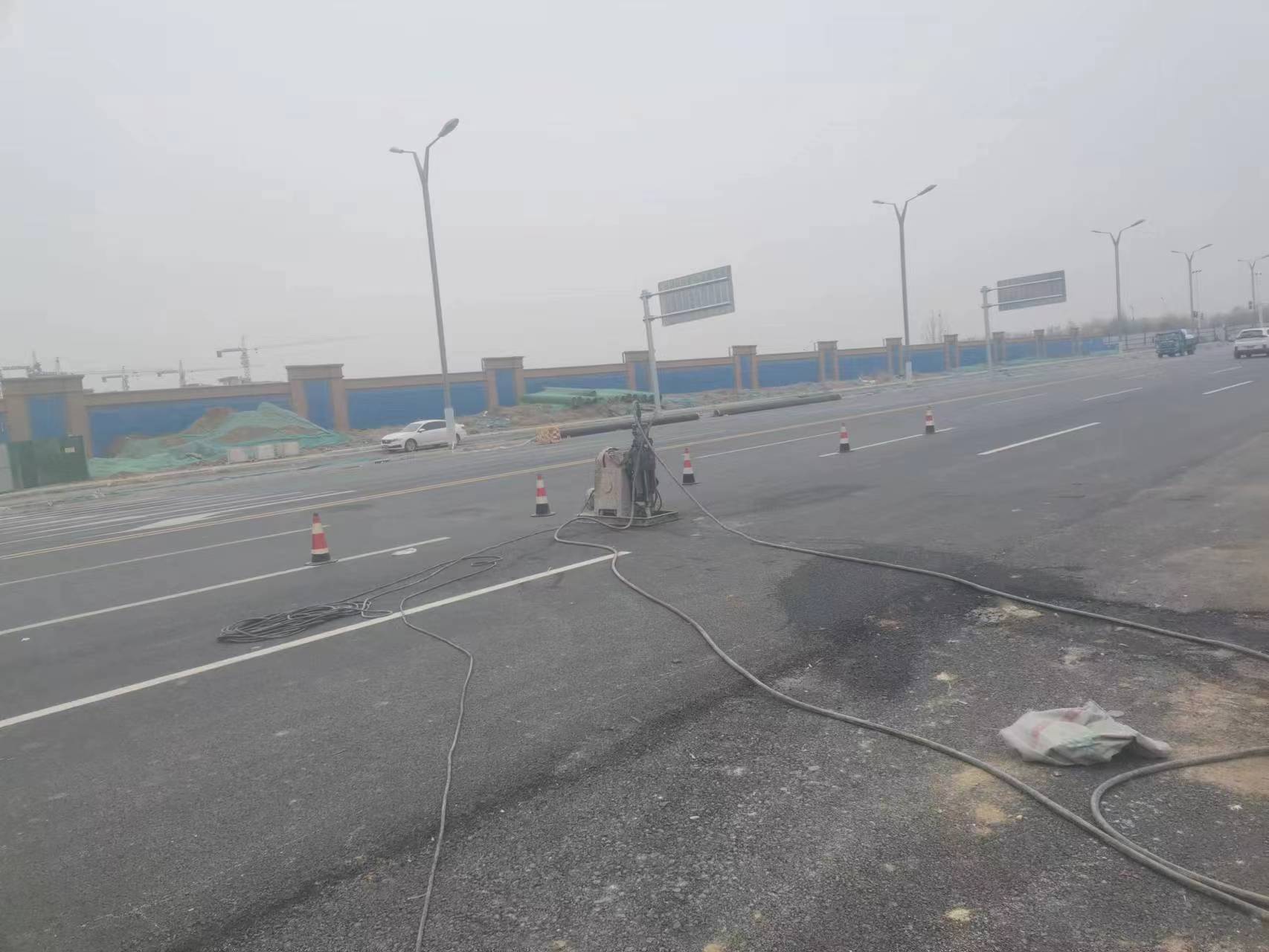 打安镇马路注浆